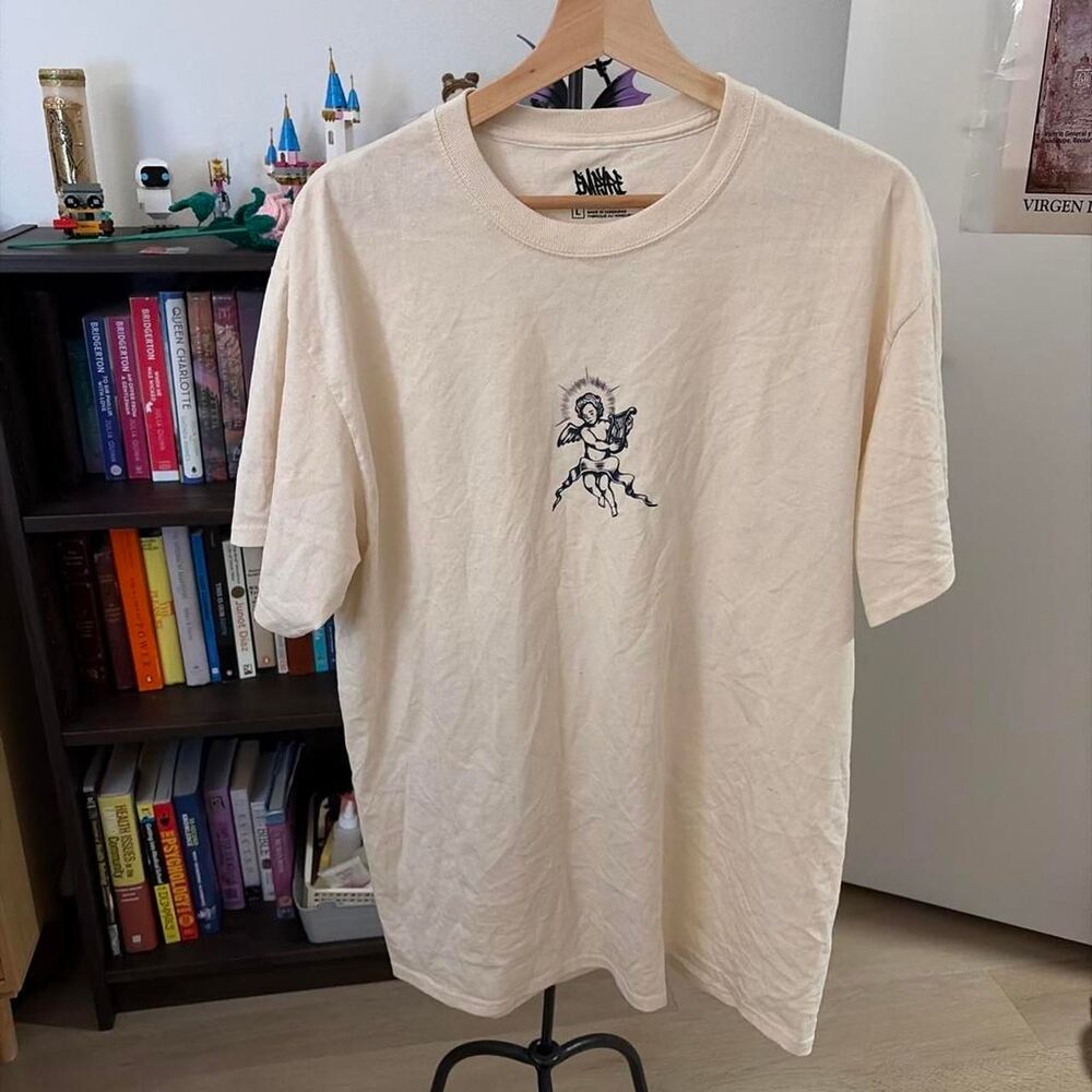 Empyre Men's Cream and Tan T-shirt